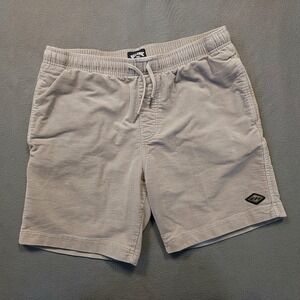 Vtg Billabong Corduroy Shorts Men's Medium Brown Elastic Waist Surf Skate